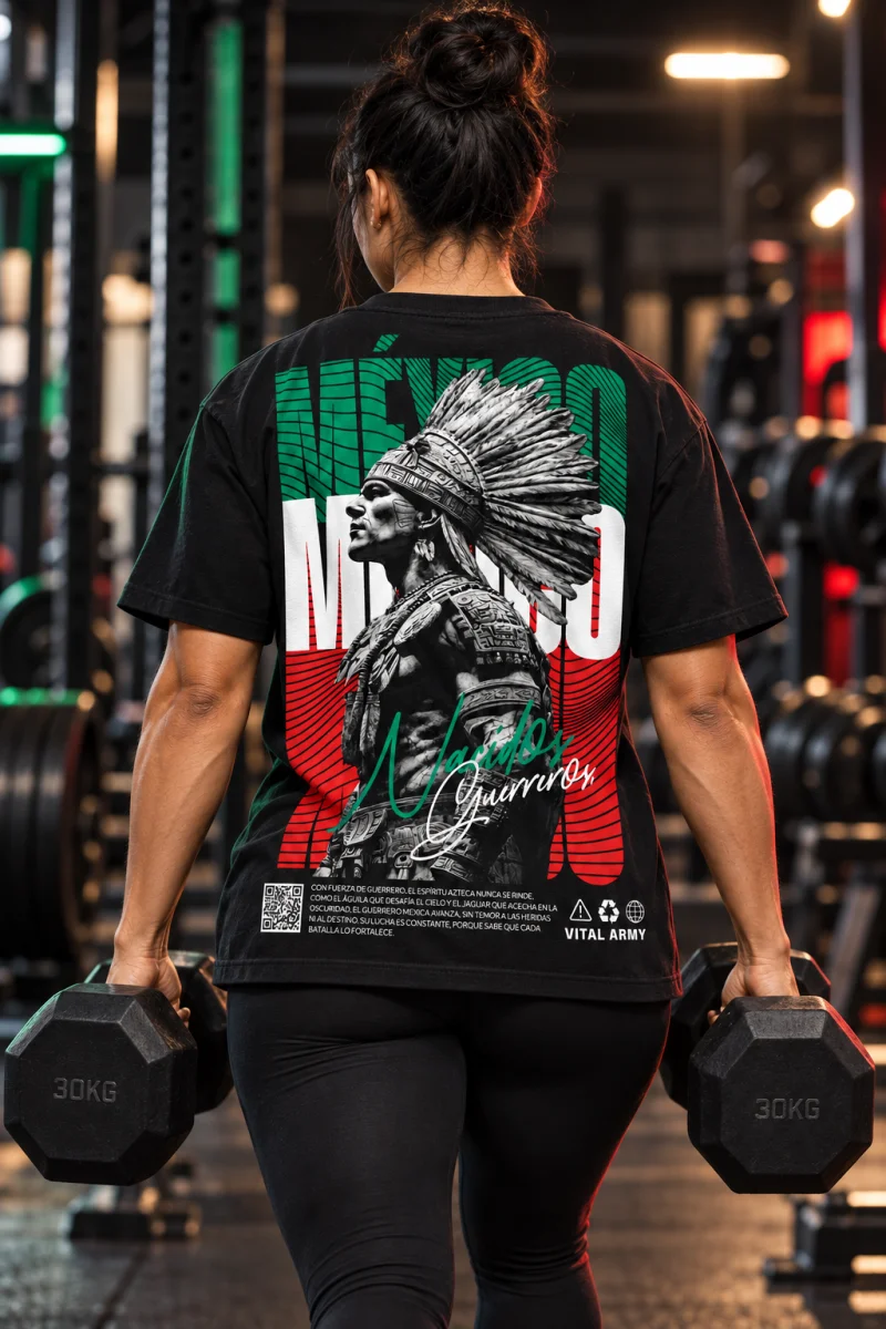 Playera Nacidos Guerreros durante el entrenamiento
