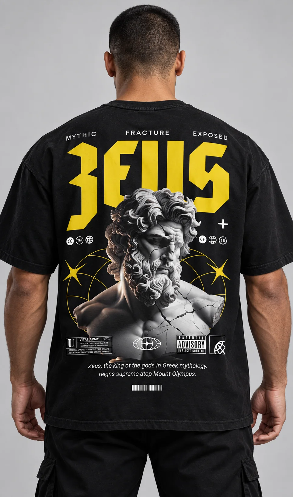 Playera Oversize Zeus Mythic Fracture Exposed — fotografía 1