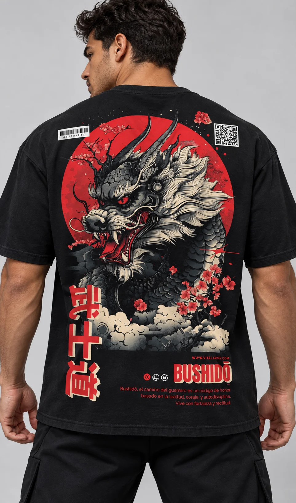 Playera Oversize Japón Bushido Edición Limitada — fotografía 1