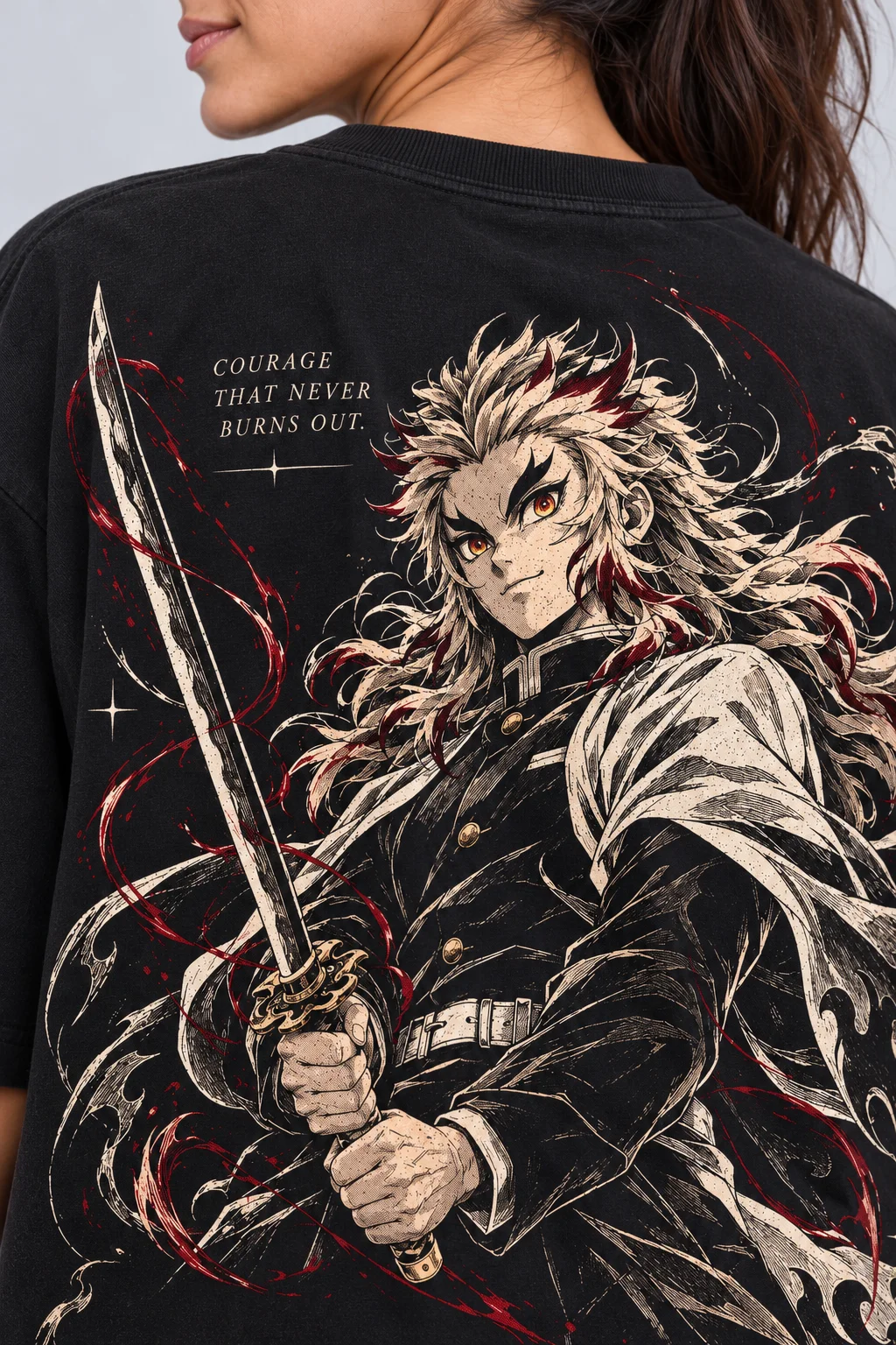 Playera Oversize Rengoku Limitada 2026 — fotografía 2