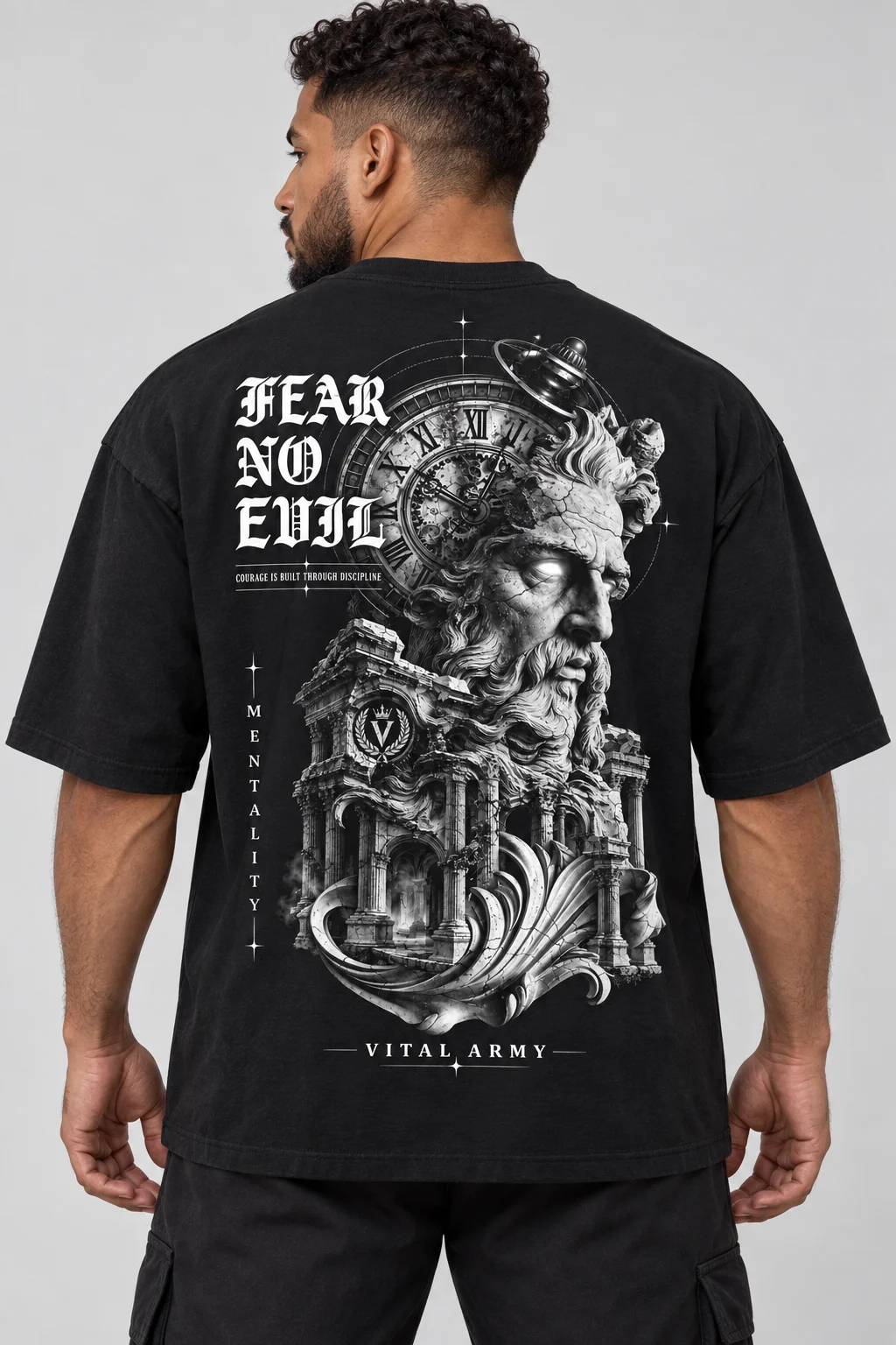 Playera Oversize Fear No Evil — fotografía 1