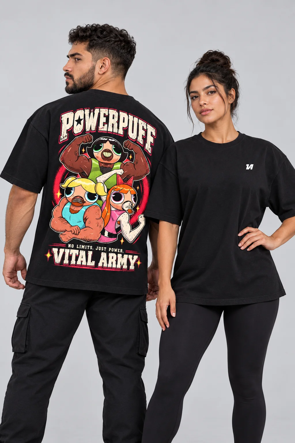 Playera Oversize Powerpuff Vital Army — fotografía 3