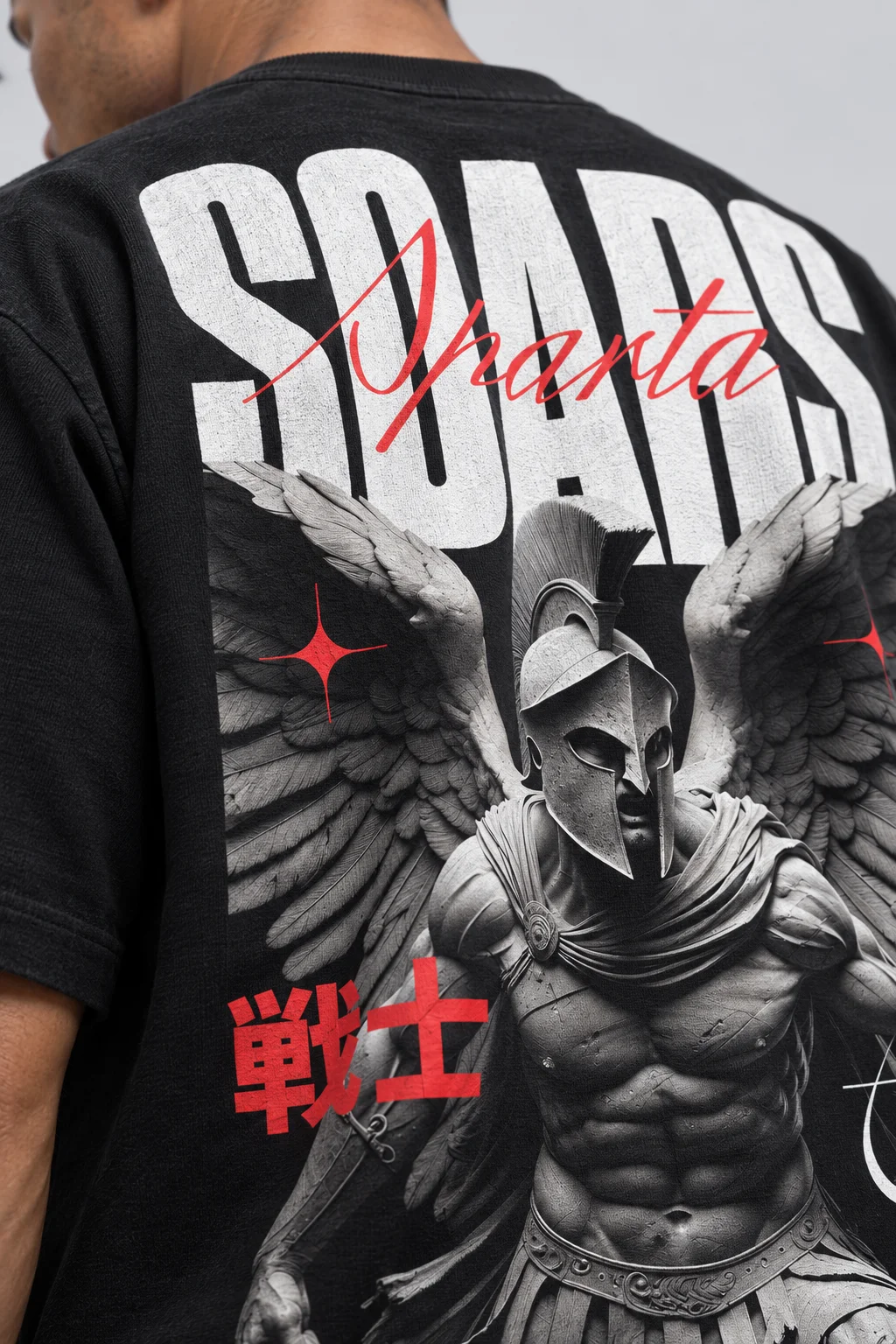 Playera Oversize Soars Sparta — fotografía 3