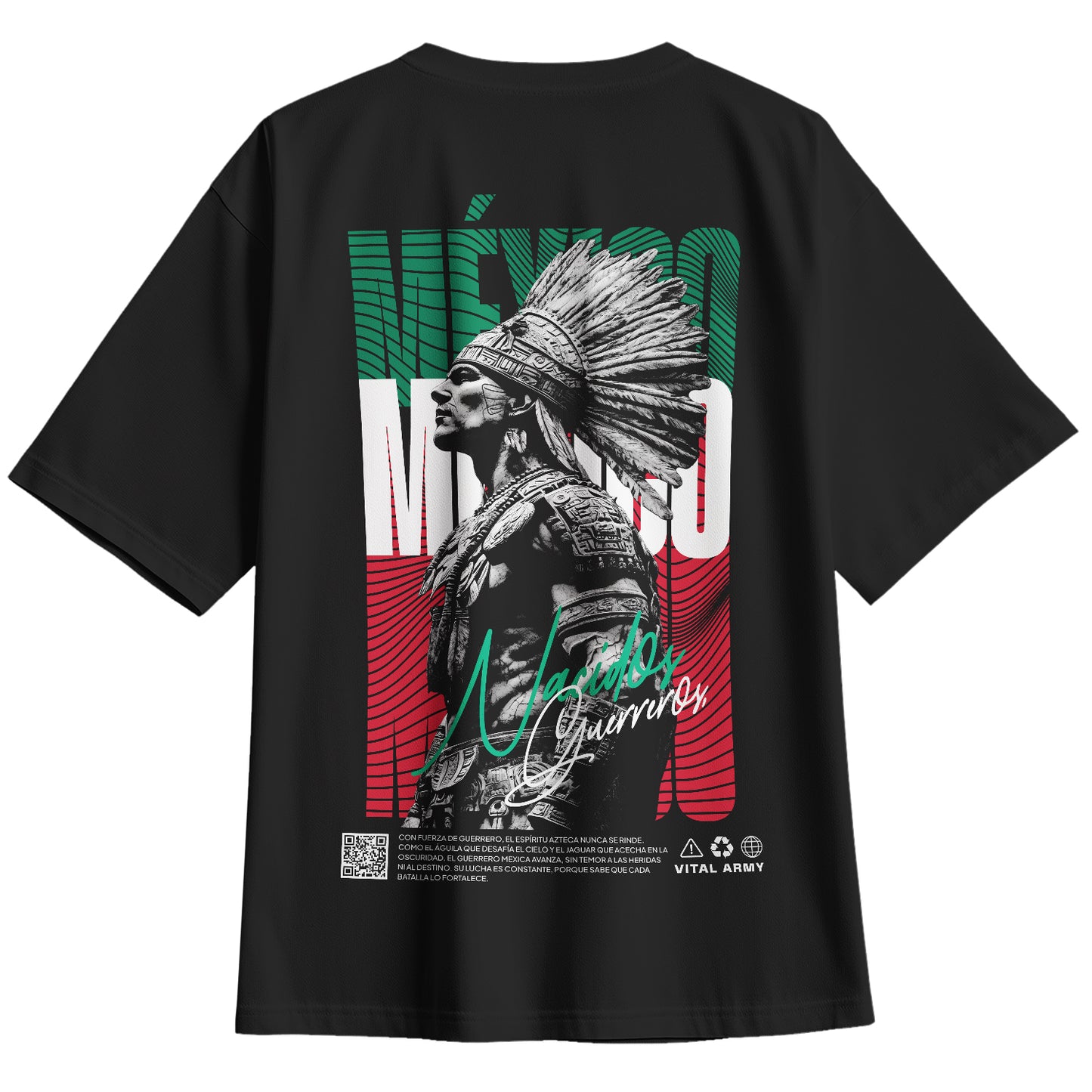 Playera Oversize Nacidos Guerreros México Limitada