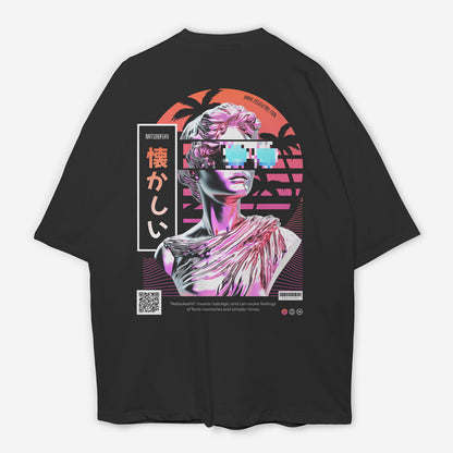 Playera Oversize Retro Wave Natsukashii Japón