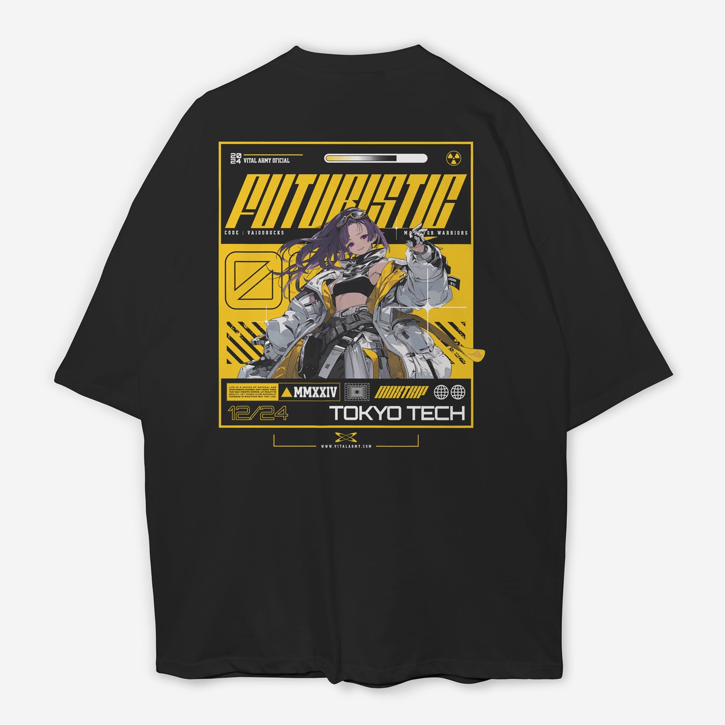 Playera Oversize Futuristic Tokyo Tech