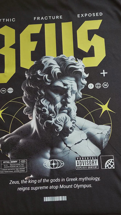 Playera Oversize Zeus Mythic Fracture Exposed